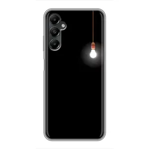Чехол с картинками на черном фоне для Samsung Galaxy A05s (Лампочка)