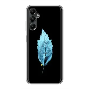 Чехол с картинками на черном фоне для Samsung Galaxy A05s (Листочек)