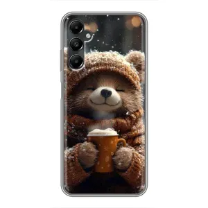 Печатный чехол «Зверята с кофе» для Samsung Galaxy A05s (Медвежонок с кофе)