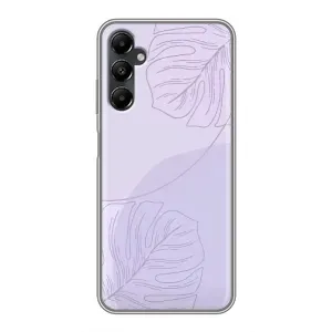 Чехол цветочный дизайн для Samsung Galaxy A05s (Монстера фиолетовая)