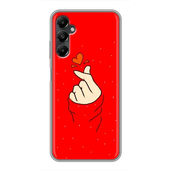 Чехол с рисунком «Сердце на красном» для Samsung Galaxy A05s Чехол с рисунком «Сердце на красном» для Samsung Galaxy A05s