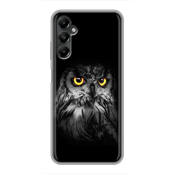 Чехол с рисунком «Сова на чёрном» для Samsung Galaxy A05s Чехол с рисунком «Сова на чёрном» для Samsung Galaxy A05s