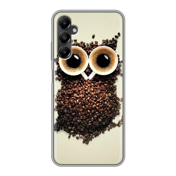 Чехол с рисунком «Сова с зерен кофе» для Samsung Galaxy A05s Чехол с рисунком «Сова с зерен кофе» для Samsung Galaxy A05s