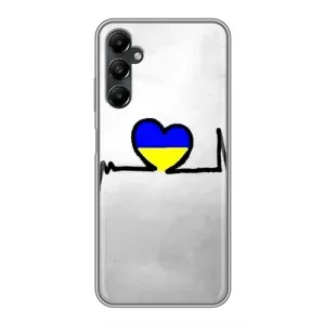 Силиконовый Чехол на Samsung Galaxy A05s (Я-Украина) (Украинская кардиограмма)