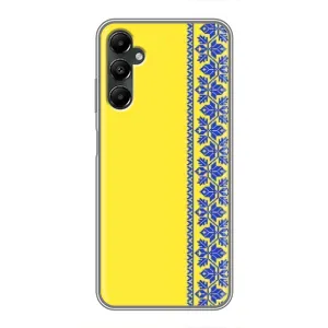 Силиконовый Чехол на Samsung Galaxy A05s (Вышиванка на желтом)