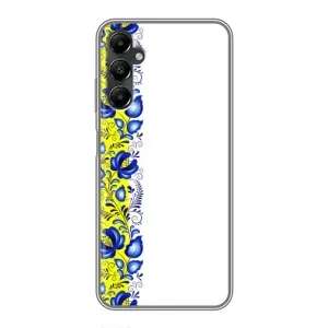 Силиконовый Чехол на Samsung Galaxy A05s с картинкой Вышиванки (Желто-синяя вышиванка)