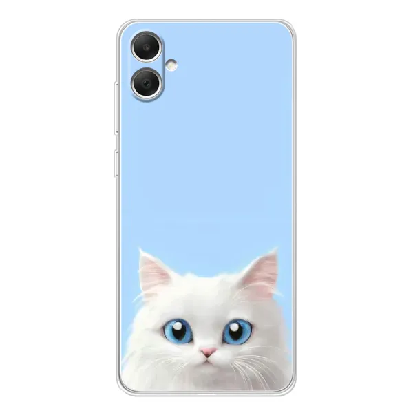 Чехол с рисунком «Белый кот» для Samsung Galaxy A06 Чехол с рисунком «Белый кот» для Samsung Galaxy A06