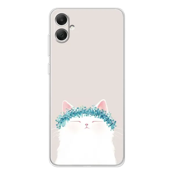 Чехол с рисунком «Белый котик» для Samsung Galaxy A06 Чехол с рисунком «Белый котик» для Samsung Galaxy A06