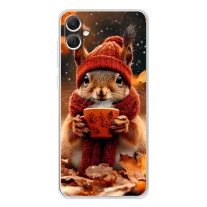 Друкований чохол 'Звірята з кавою' для Samsung Galaxy A06 (Білка з кавою)