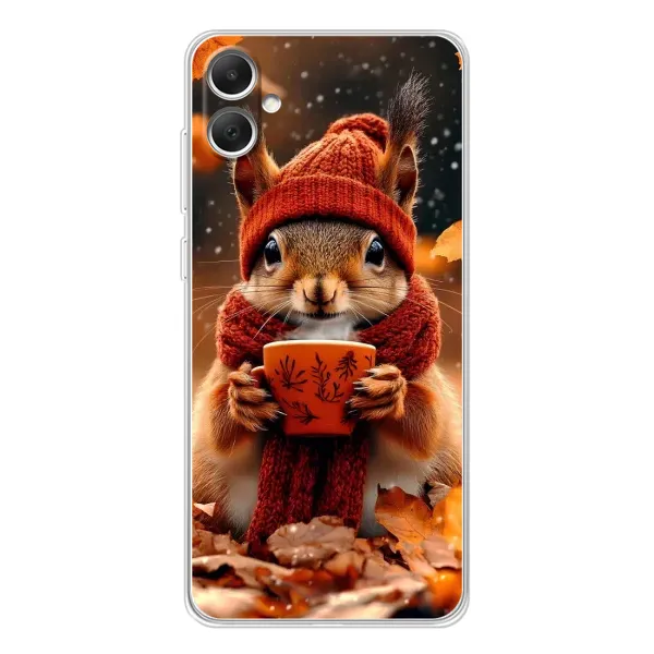Чехол с рисунком «Белка с кофе» для Samsung Galaxy A06 Чехол с рисунком «Белка с кофе» для Samsung Galaxy A06