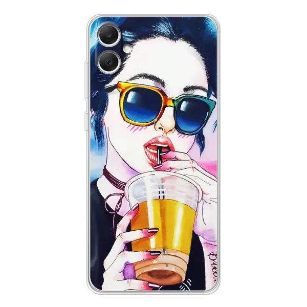 Чехол с рисунком «Девушка с коктейлем» для Samsung Galaxy A06 Чехол с рисунком «Девушка с коктейлем» для Samsung Galaxy A06