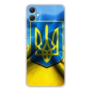 Чехол с картинкой (Патриотический ГЕРБ) на Samsung Galaxy A06 (Герб и Флаг Украины)