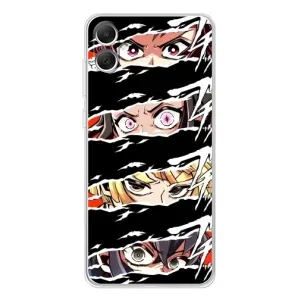 Силиконовые чехлы с глазами Anime для Гелекси А06 (Глаза на чорном)