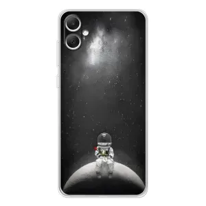 Силіконовый Чохол з принтом "Космонавти" на Samsung Galaxy A06 (Космонавт романтик)
