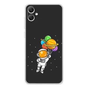 Силіконовый Чохол з принтом "Космонавти" на Samsung Galaxy A06 (Космонавт з кульками)