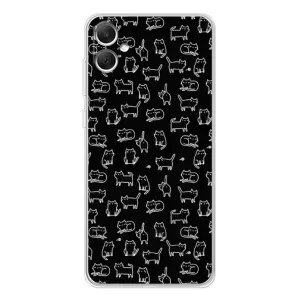 Чохол на тематику: Коти для Samsung Galaxy A06 (Котики на чорному)