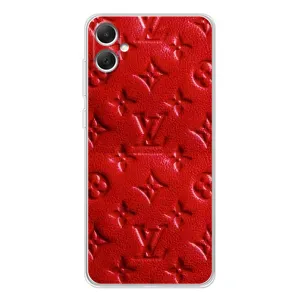 Текстурный Чехол Louis Vuitton для Гелекси А06 (Красный ЛВ)