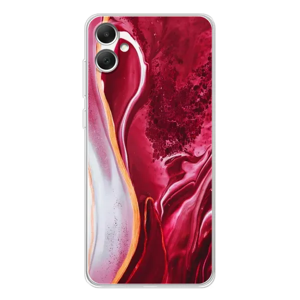 Чехол с рисунком «Красный мрамор» для Samsung Galaxy A06 Чехол с рисунком «Красный мрамор» для Samsung Galaxy A06