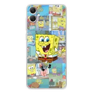 Силиконовый чехол Спанч Боб на Гелекси А06 (Радостный Спанч Боб)