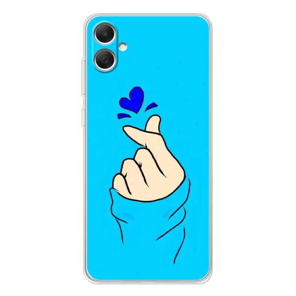 Чехол с рисунком «Сердце на синем» для Samsung Galaxy A06 Чехол с рисунком «Сердце на синем» для Samsung Galaxy A06