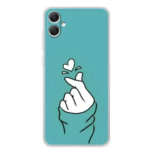 Чохол (Знак сердечка) для Samsung Galaxy A06 (Сердечко на бірюзовому)