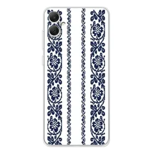 Силиконовый Чехол на Samsung Galaxy A06 с картинкой Вышиванки (Синяя вышиванка)