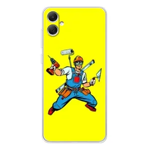 Силиконовый бампер (Работники) на Samsung Galaxy A06 (Строитель)
