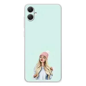 Силіконовый Чохол на Samsung Galaxy A06 з картинкой Модных девушек (В шапці)