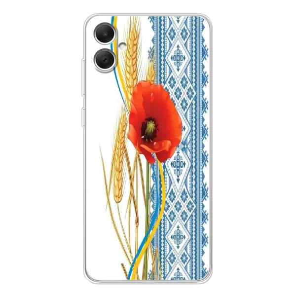 Чехол с рисунком «Вышиванка с цветком» для Samsung Galaxy A06 Чехол с рисунком «Вышиванка с цветком» для Samsung Galaxy A06