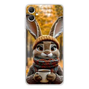 Друкований чохол 'Звірята з кавою' для Samsung Galaxy A06 (Зайчик з кавою)