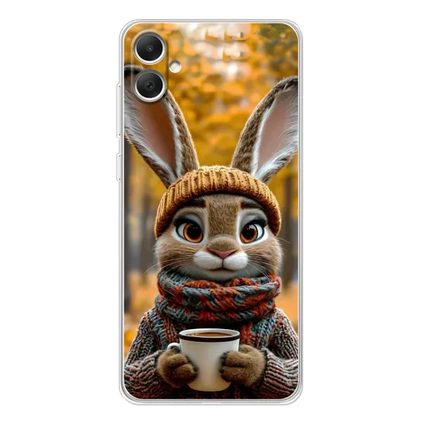 Чехол с рисунком «Зайчик с кофе» для Samsung Galaxy A06 Чехол с рисунком «Зайчик с кофе» для Samsung Galaxy A06