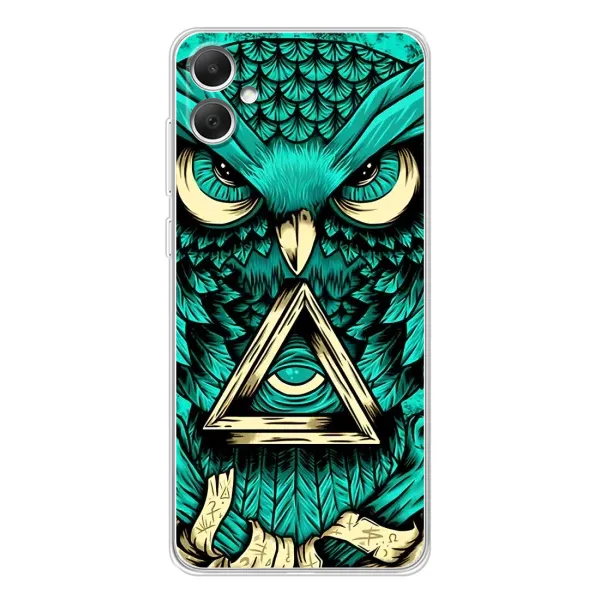 Чехол с рисунком «Зеленая сова» для Samsung Galaxy A06 Чехол с рисунком «Зеленая сова» для Samsung Galaxy A06