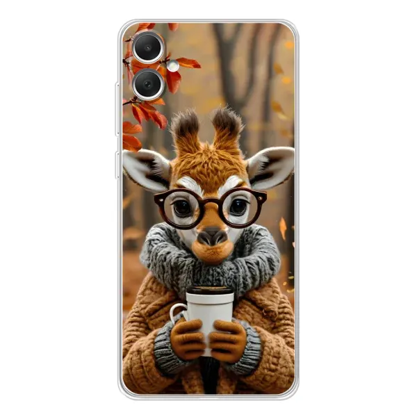 Чехол с рисунком «Жираф с кофе» для Samsung Galaxy A06 Чехол с рисунком «Жираф с кофе» для Samsung Galaxy A06