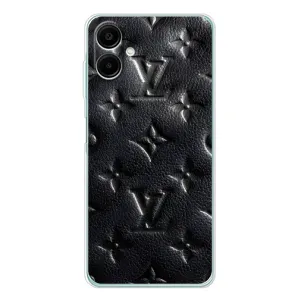Текстурный Чехол Louis Vuitton для Галакси А07 (Черный ЛВ)