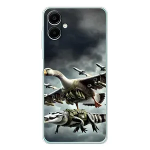 Чехол с мемами тралалело тралала для Samsung Galaxy A07 (Гусини и крокодило)