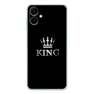 Чохол (Корона на чорному фоні) для Галаксі А07 (KING)