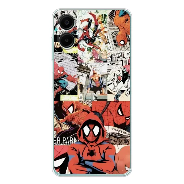 Чехол с рисунком «Комикс Паука» для Samsung Galaxy A07 Чехол с рисунком «Комикс Паука» для Samsung Galaxy A07