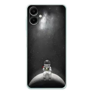 Силиконовый Чехол с принтом "Космонавты" на Samsung Galaxy A07 (Космонавт романтик)