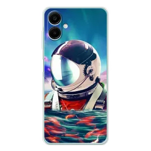 Силиконовый Чехол с принтом "Космонавты" на Samsung Galaxy A07 (Космонавт в воде)