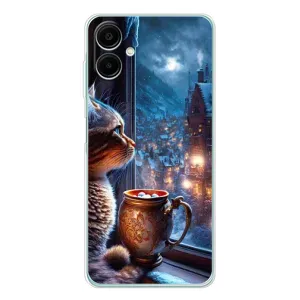 Чехлы на Новый Год Samsung Galaxy A07 (Кот новогодний)