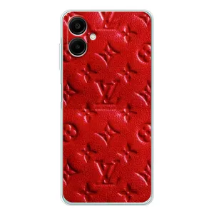Текстурный Чехол Louis Vuitton для Галакси А07 (Красный ЛВ)