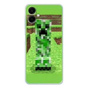 Чехлы для Samsung Galaxy A07 (Персонажи Майн Крафт) (Крипер 2)
