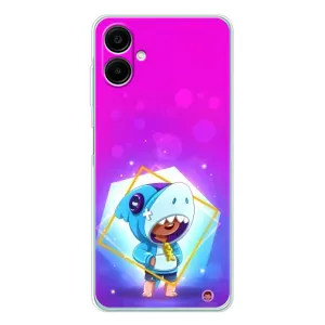 Чехол Бравл Старс для Samsung Galaxy A07 (Леон в костюме Акулы)
