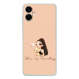 Силіконовый Чохол на Samsung Galaxy A07 з картинкой Модных девушек (З собакою)