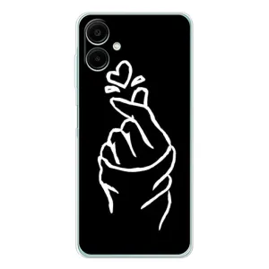 Чохол (Знак сердечка) для Samsung Galaxy A07 (Сердечко на чорному)