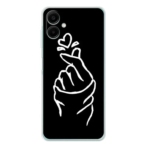 Чехол с рисунком «Сердце на черном» для Samsung Galaxy A07 Чехол с рисунком «Сердце на черном» для Samsung Galaxy A07