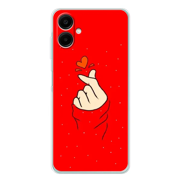 Чехол с рисунком «Сердце на красном» для Samsung Galaxy A07 Чехол с рисунком «Сердце на красном» для Samsung Galaxy A07