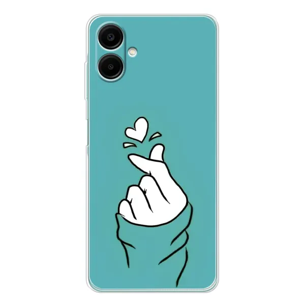 Чехол с рисунком «Сердечко на бирюзовом» для Samsung Galaxy A07 Чехол с рисунком «Сердечко на бирюзовом» для Samsung Galaxy A07