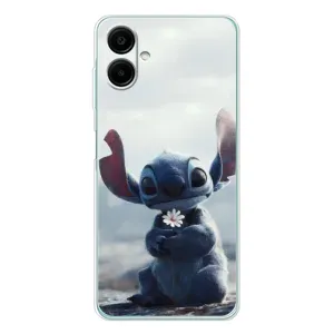 Чехол с рисунком Стич для Samsung Galaxy A07 (Стич с цветочком)