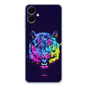 Силиконовый бампер с картинкой животных для Samsung Galaxy A07 (Тигр-Арт)